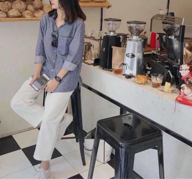 Quần Kaki Jean Suông Trắng- Đen | BigBuy360 - bigbuy360.vn