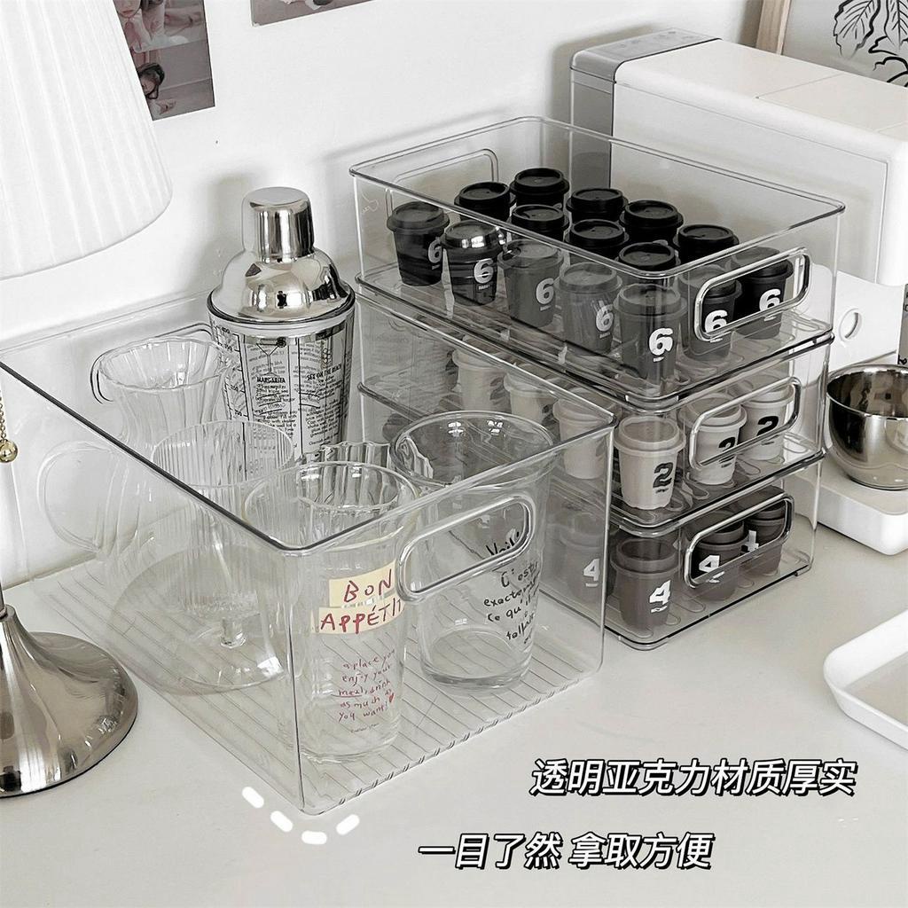 Mauno. Hộp lưu trữ máy tính để bàn đựng mỹ phẩm dung tích lớn Acrylic cho phòng gia đình