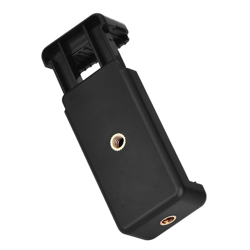 Kẹp giữ điện thoại có 2 đầu vít tiện dụng để gắn vào tripod/monopod/gậy selfie
