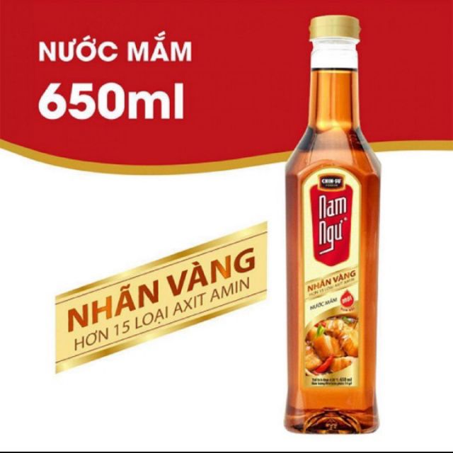 Nước Mắm Nam Ngư Nhãn Vàng Chai Nhựa 650ml