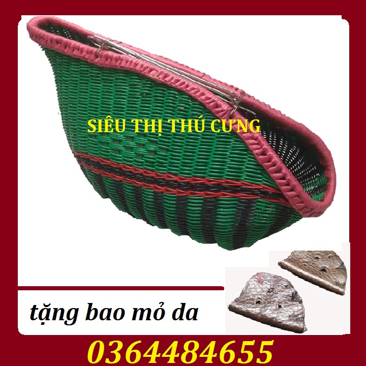 GIỎ XIÊN QUAI INOX VẬN CHUYỂN GÀ -TẶNG BAO MỎ