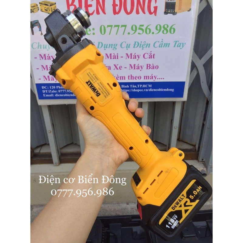 Máy mài pin  FREESHIP  Máy Mài Góc - Máy Cắt Dùng Pin DEWALT 118VF - TỪ TÍNH, KHÔNG CHỔI THAN