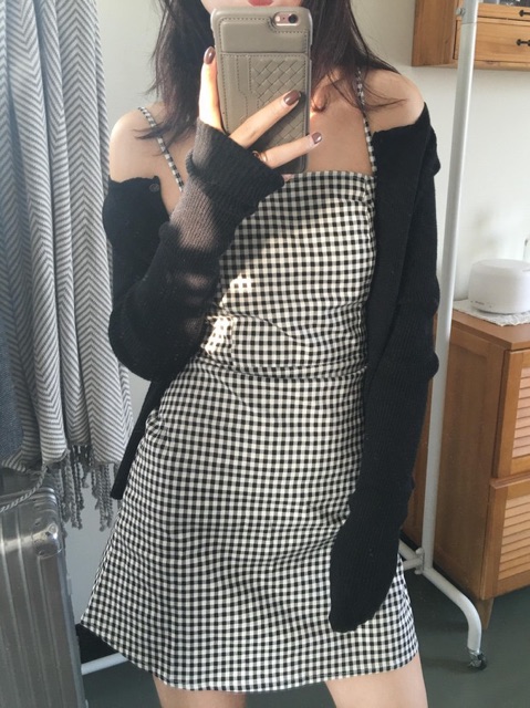 Váy hai dây caro hàng quảng châu - kèm video thật | BigBuy360 - bigbuy360.vn