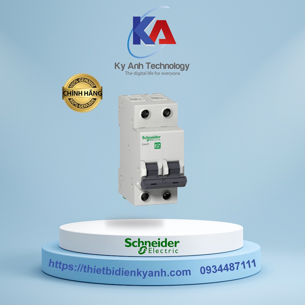 Cầu dao tự động  Easy 9 loại 2P - Schneider cao cấp