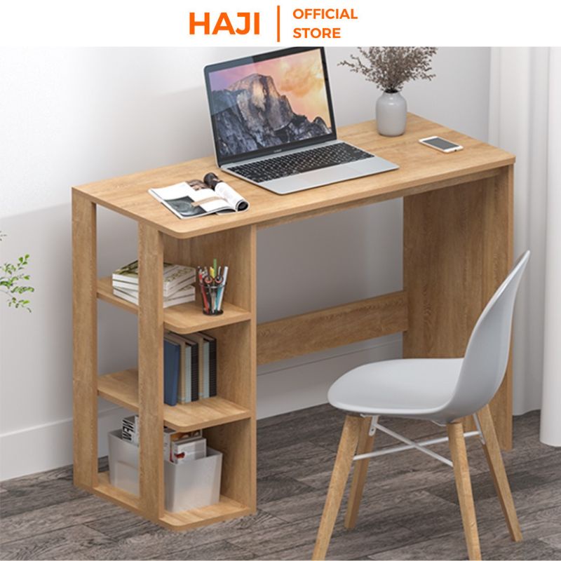 Bàn làm việc kèm giá sách tinh tế tiện lợi thương hiệu HAJI A73