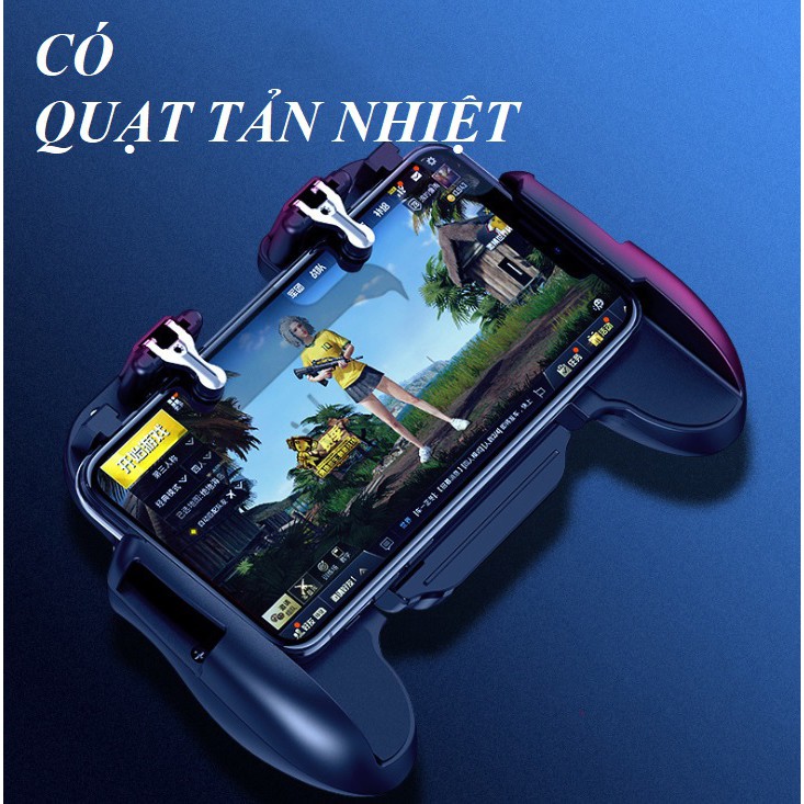 Tay Cầm Game H5II QUẠT TẢN NHIỆT Chơi Pubg, Ros, Free Fire Controller, LIÊN QUÂN mã H5II JM88