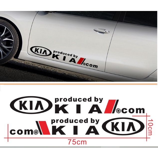 Bộ 2 tem dán cửa xe ô tô Kia