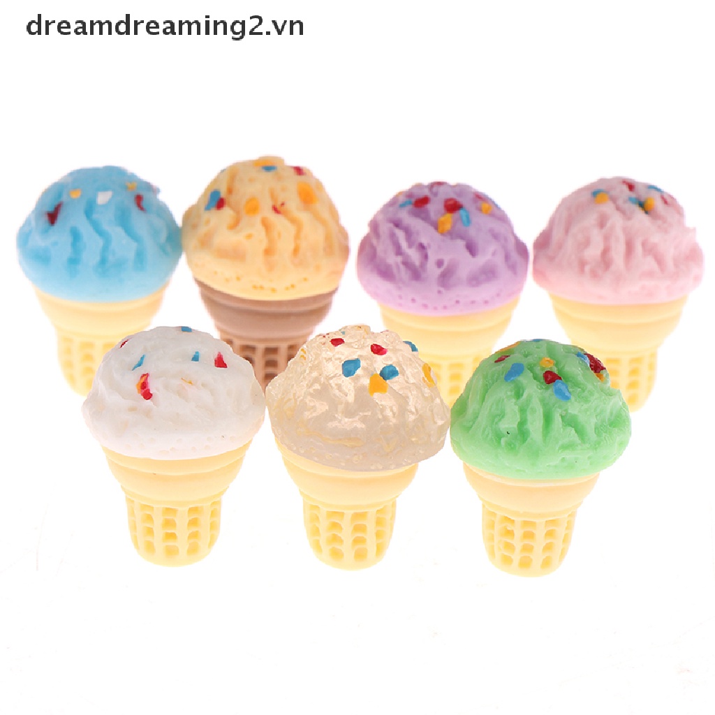 Bộ 5 Que Kem mini Nhiều Màu Sắc Dùng Trang Trí Nhà Cửa