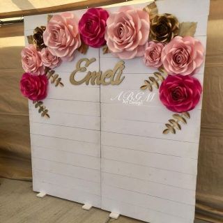 hoa giấy trang trí backdrop