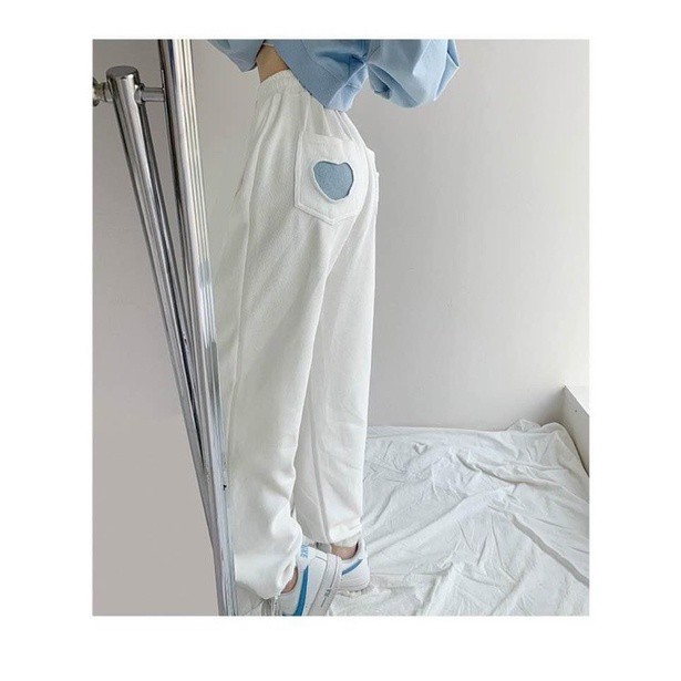 Quần Jogger Ống Rộng Bo Chân Chất Nỉ Đẹp - Quần Tim Mông Unisex (ảnh thật tại shop)
