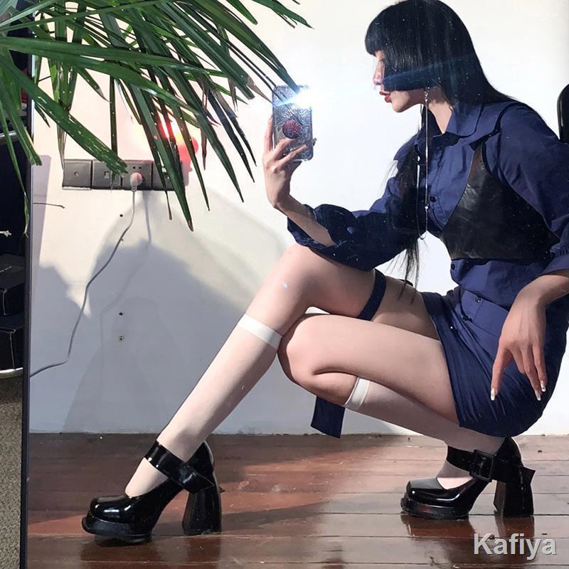 Giày Mary Jane thời trang nữ giày da cao gót nhỏ