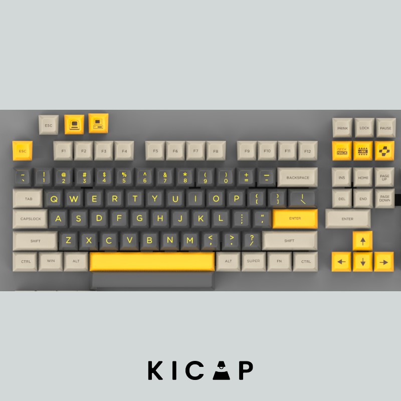 Bộ keycap SA Màn hình vàng tráng men - Kicap