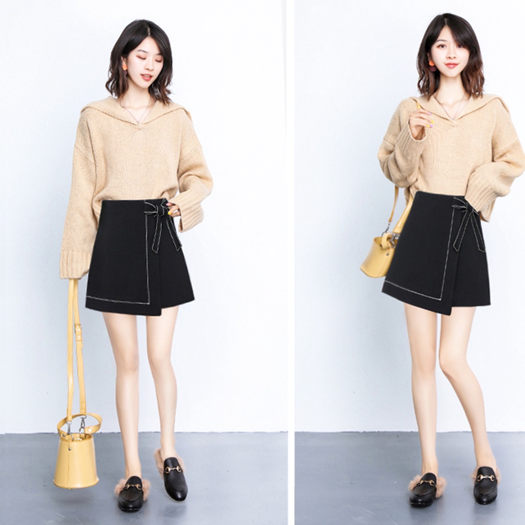 Chân váy ngắn THE MEI 1992 cao cấp - chân váy chữ a ngắn kiểu dáng basic chất liệu tuyết mưa dễ phối đồ mix cực xinh | BigBuy360 - bigbuy360.vn