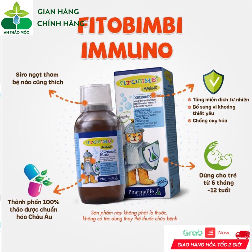 Tăng Đề Kháng FITOBIMBI Immuno Bimbi Bổ Sung Vitamin Giúp Bé Tăng Cường Miễn Dịch,Sức Đề Kháng