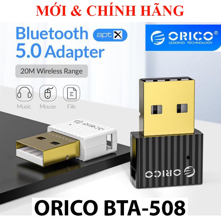 USB Bluetooth 5.0 Orico BTA-508 Nhỏ Gọn Công Suất Cao Kết Nối Mọi Thiết Bị Không Kén Hệ Điều Hành