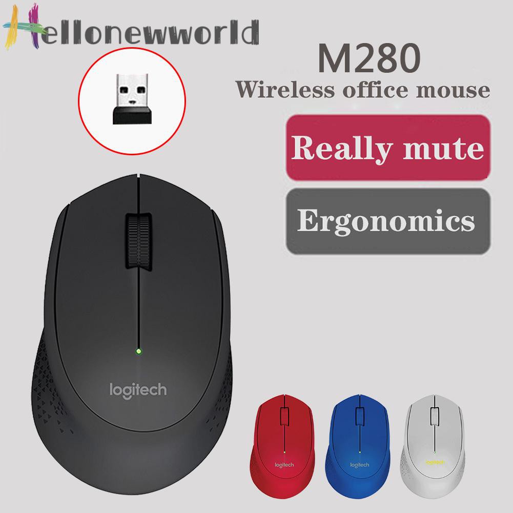 Hellonewworld Logitech M280 Wireless Optical Mouse Computer PC Receiver Cordless Mice