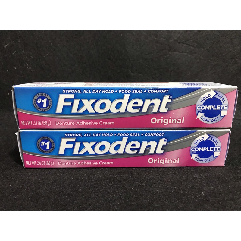 2 tuýt keo dán hàm giả Fixodent Mỹ 68g