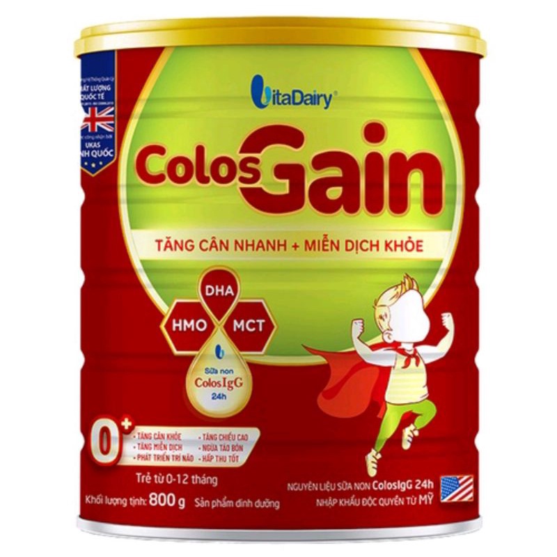 Sữa bột tăng cân nhanh colosgain 0+ 800g [ Có mã QR tích điểm]