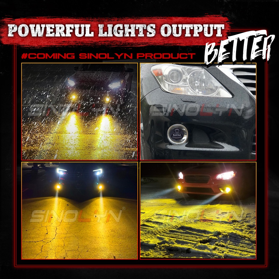 Đèn LED Sương Mù 12V / 24V Ánh Sáng Trắng / Vàng Chuyên Dụng Cho Xe Hơi / Xe Máy