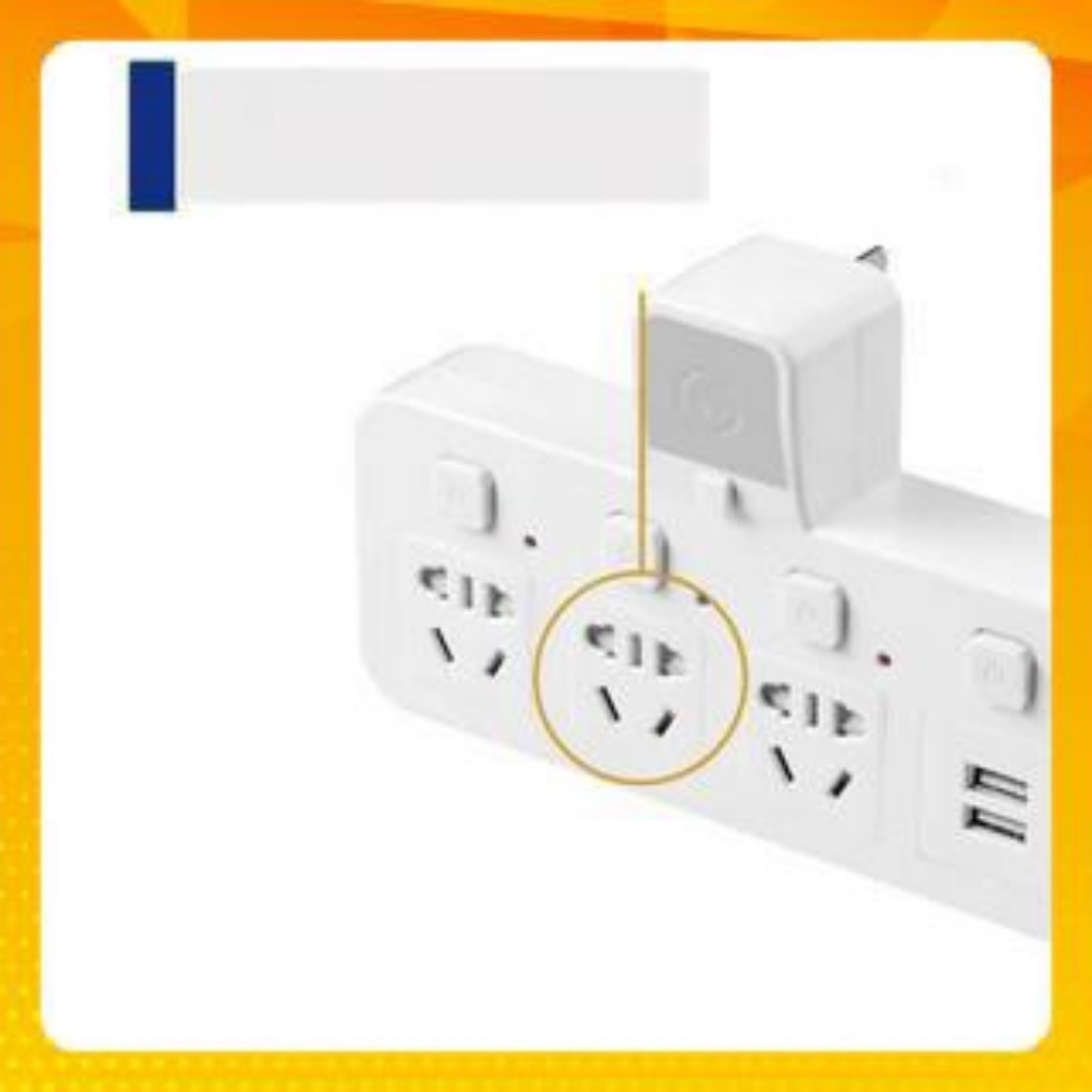 Ổ cắm điện đèn ngủ có cổng USB nhiều lỗ cắm đa năng thông minh tích hợp đèn ngủ, tải 2500W