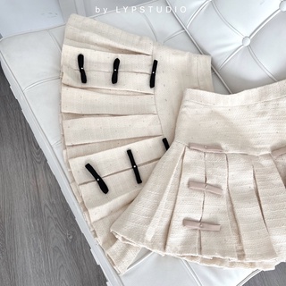 Chân váy dạ tweed xếp li ✨