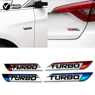 Logo chữ " turbo " dán trang trí xe ô tô