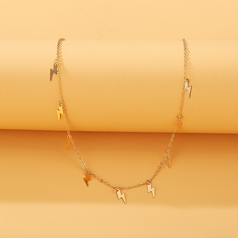 Mới Vòng Cổ Choker Mặt Tia Chớp Mạ Vàng Thời Trang Cho Nữ