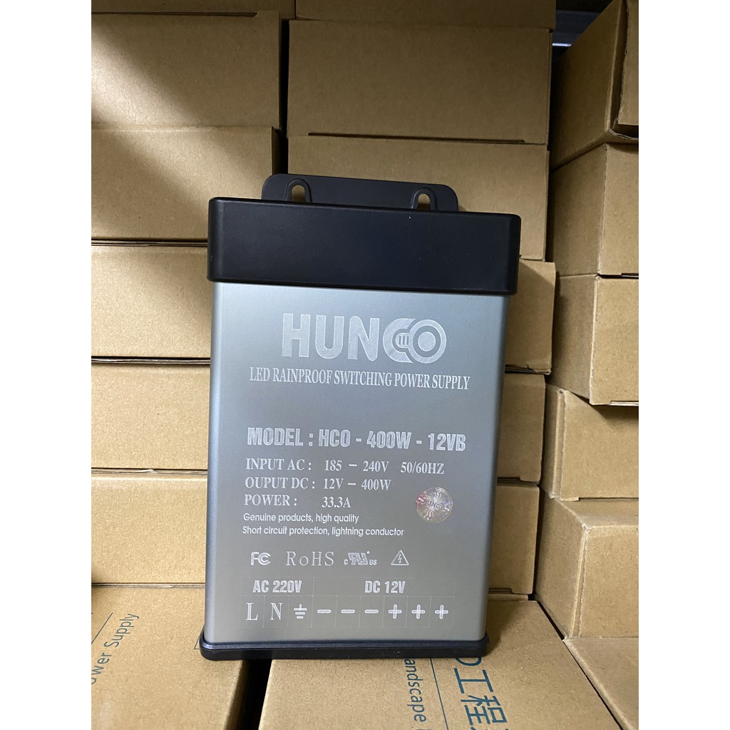 Nguồn led 12v 400w - 12V33A vỏ nhôm ngoài trời, Nguồn ngoài trời HUNCO | BigBuy360 - bigbuy360.vn