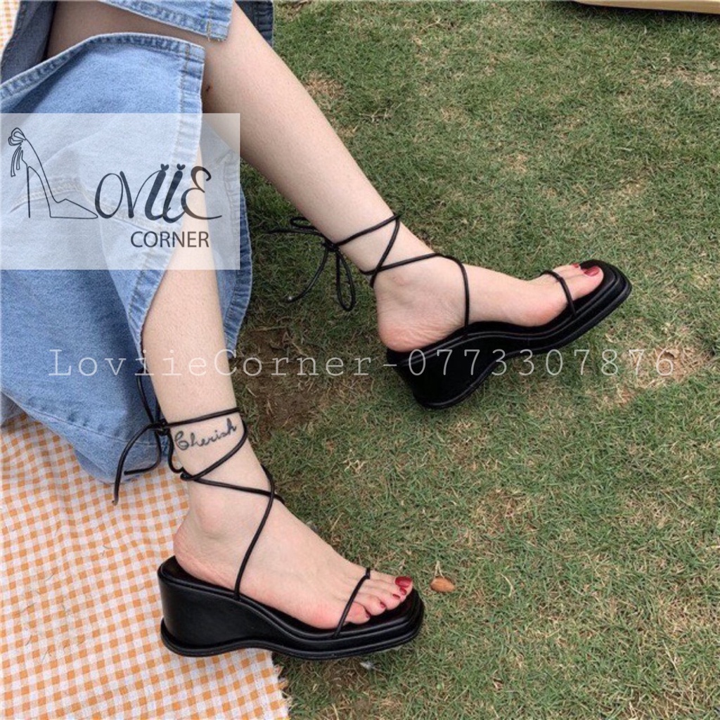 GIÀY ĐẾ XUỒNG NỮ LOVIIECORNER - SANDAL ĐẾ BẰNG ULZZANG 5 PHÂN - GIÀY XUỒNG NỮ ĐẾ BÁNH MÌ 5CM S210709 S211208