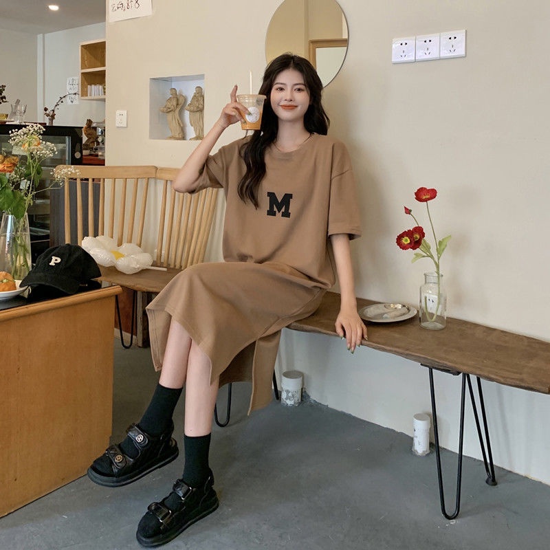 Đầm Ngủ Dài Dáng Rộng Tay Ngắn Phong Cách Hàn Quốc Thời Trang Mùa Hè Mới Cho Nữ