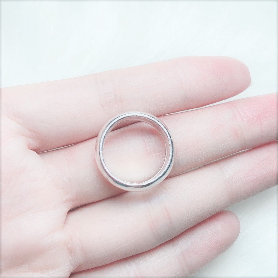 Nhẫn trơn bạc ta nguyên chất loại to dày 5 li dùng để đeo hoặc đánh cảm rất tốt