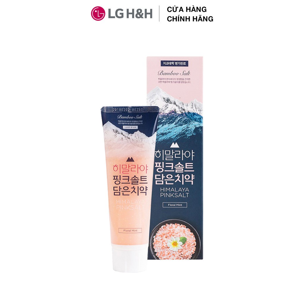 Combo Bamboo Salt Muối Hồng Kem đánh răng Hương Hoa Bạc Hà 100g và Bàn chải đánh răng Lông tơ mềm mại