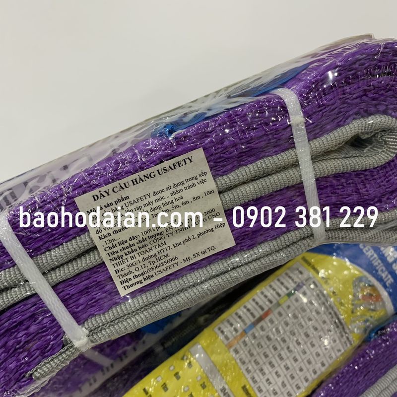 Dây cáp vải cẩu hàng Usafety  loại 1 tấn dài 1m đến 10m