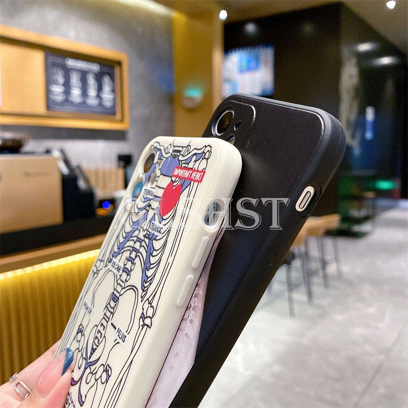 Ốp Điện Thoại TPU Silicon Mềm Hình Bộ Xương Thời Trang Cho iPhone 13 11 12 Pro Max X XS XR XSMAX 8 7 6 6S Plus 13 12 Mini
