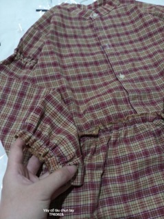 Váy suông kẻ cổ tàu - TR