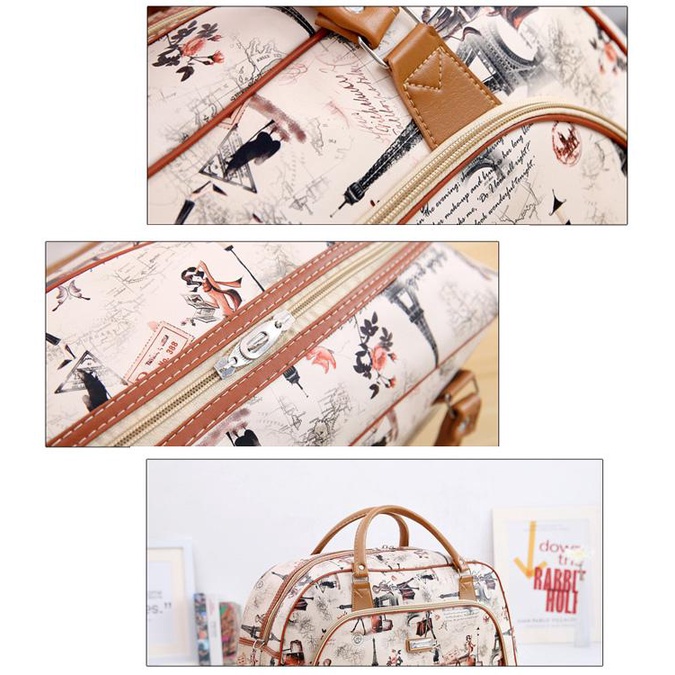 Túi xách du lịch Da MOZA Inch hình sang trọng 52cm BIGSIZE chống nước H1991 Shalla { CỠ ĐẠI}