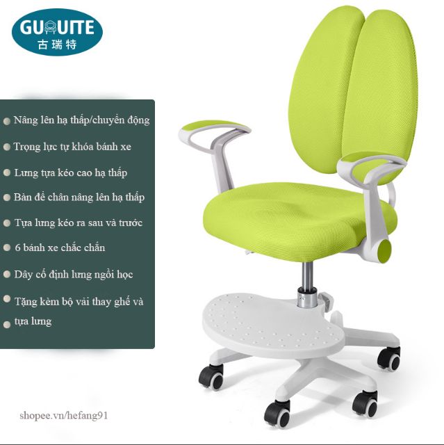(CHÍNH HÃNG) Ghế Học Sinh Điều Chỉnh Cột Sống GuRuiTe Dành Cho Trẻ Từ 5-18 Tuổi +Video | BigBuy360 - bigbuy360.vn