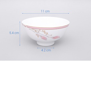 Bộ 6 Chén cơm sứ 11 cm Chuan Kao 1012 cao cấp