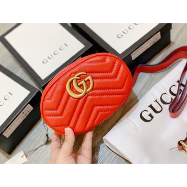 Túi GUCCI BELT BAG SUPER VIP‼️ fullbox , túi vải , card màu đỏ đeo hông bao tử