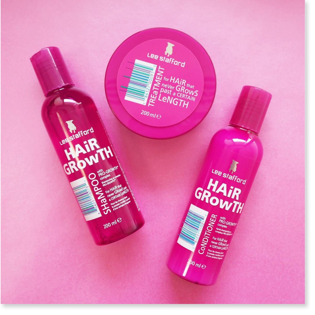 Combo Dầu gội, dầu xả, ủ tóc Lee Stafford Hair Growth kích thích mọc tóc