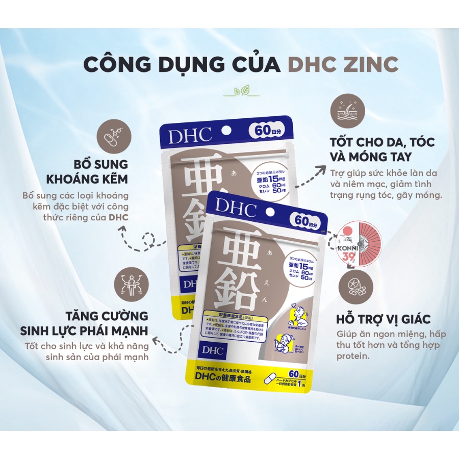 Combo Viên uống DHC Ngừa mụn Mờ thâm 30 Ngày (Vitamin C và Zin C) - Bahachiha