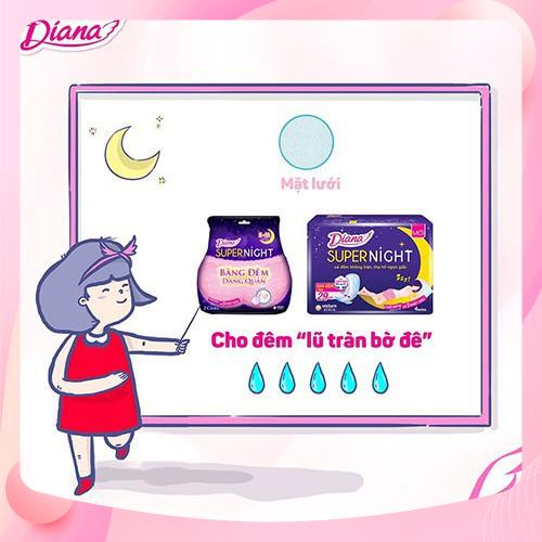 Bộ 6 gói Băng vệ sinh Diana siêu thấm  siêu mỏng cánh gói 8 miếng, băng vệ sinh diana smc cho phụ nữ 1 gói 8 miếng