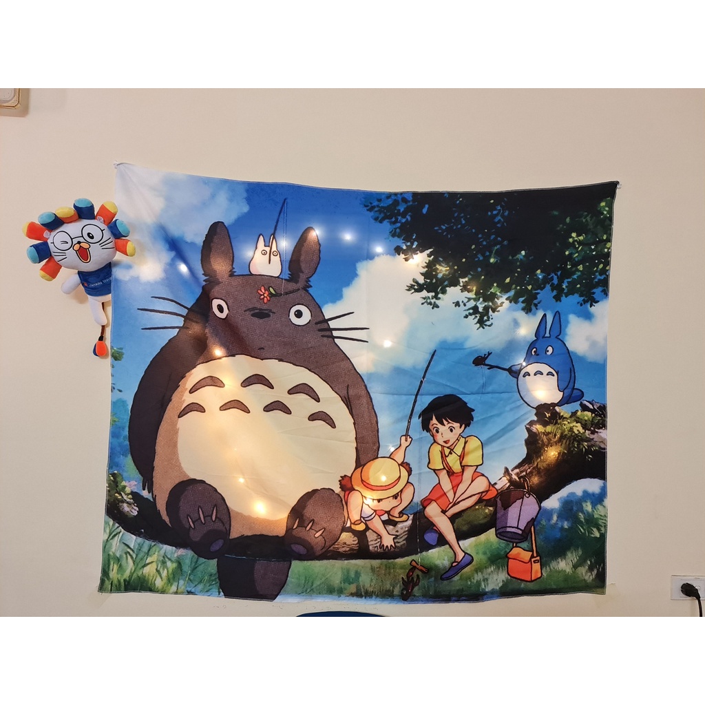 💖 Tranh Decor 💖 Tranh vải hoạt hình Totoro trang trí phòng, tường siêu hot