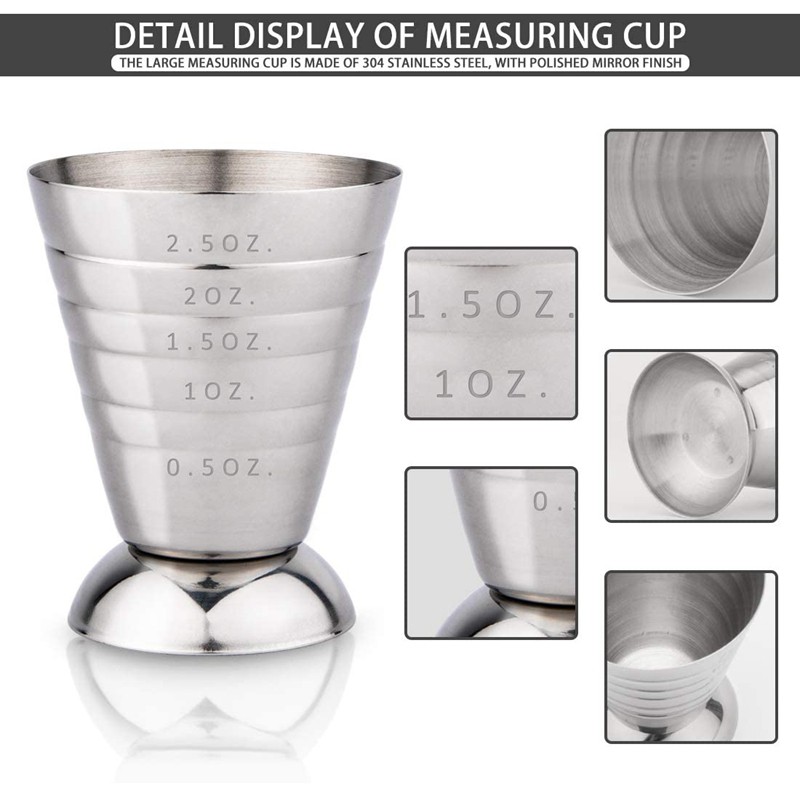 Stainless Steel Measuring Cup 3 Scales (2.5 Oz, 75 Ml, 5 Tbsp)