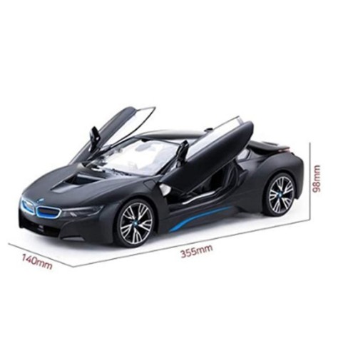 Siêu xe BMW i8 Black ô tô điều khiển từ xa 1:14 Rastar tỷ lệ 1/14 mô hình đồ chơi RC Car có visai sử dụng sóng 2.4GHz
