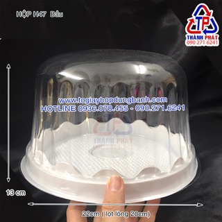 50 Hộp H47 bầu - Hộp H47 mô - Hộp H47 đựng bánh bao đào tiên size 20cm - Hộp H47 mô đựng bánh kem 20cm