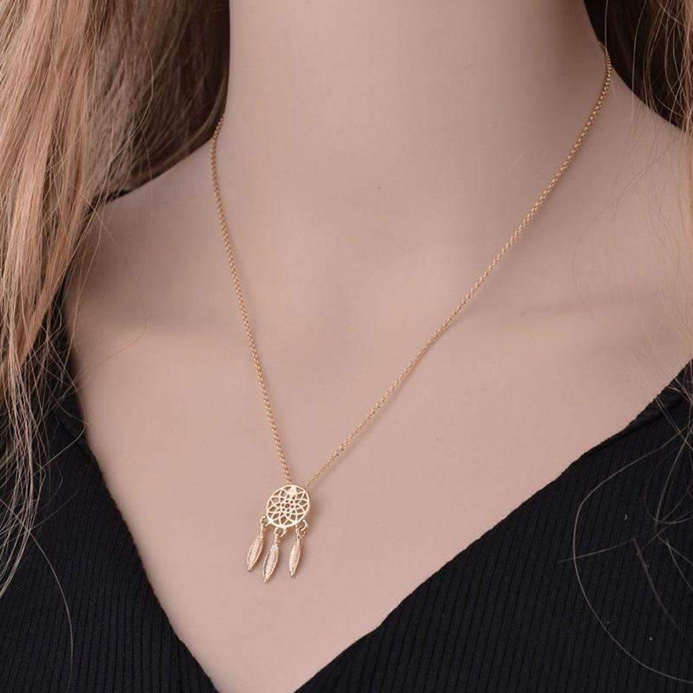 Vanes1 Vòng Cổ Choker Mặt Dreamcatcher Rỗng Thanh Lịch Làm Quà Tặng Cho Bạn Gái