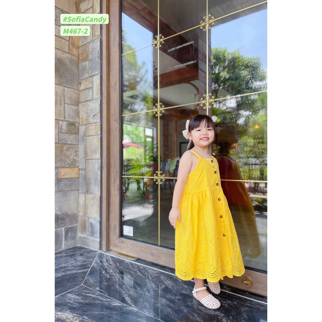 VÁY SOFIA HAI DÂY CHÂN REN