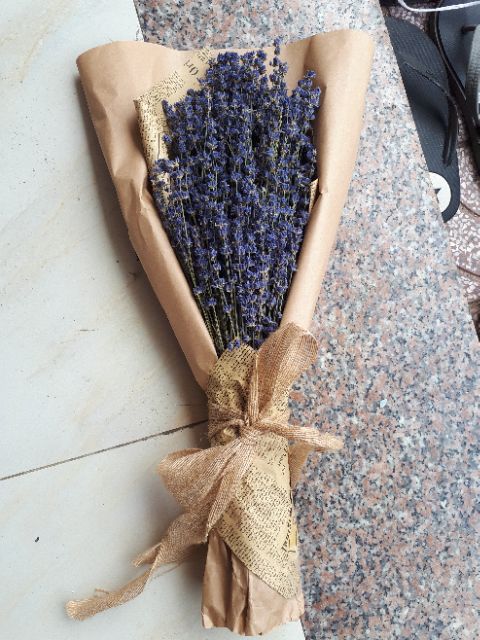 Bó hoa khô hoa lavender 130g (nhập Anh, nhập Pháp) KÈM VIDEO HÌNH THẬT, tặng kèm túi thơm