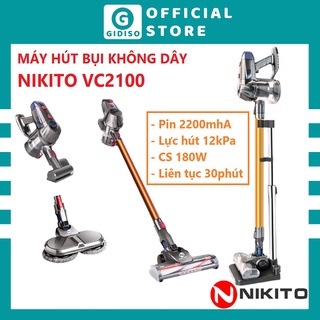 Mua Máy Hút Bụi Cầm Tay Không Dây NIKITO VC2100 Siêu Bền Pin Dung Lượng Cao Lực Hút Mạnh - GIDISO